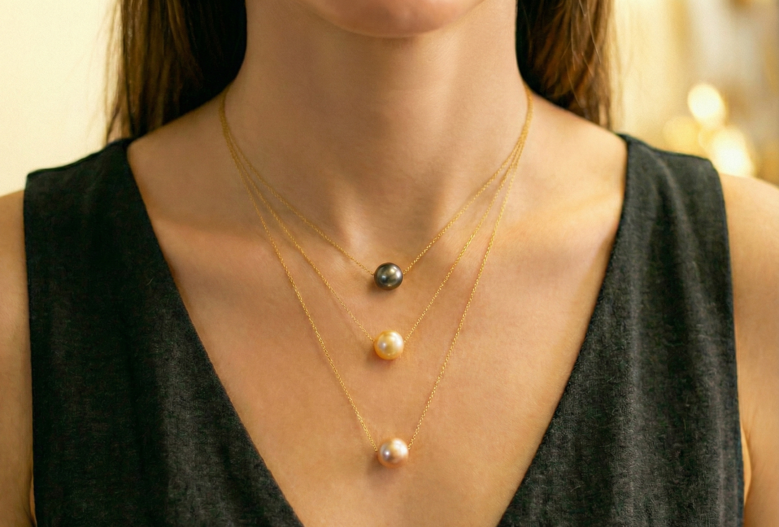 Collier Perles Sacrées, Perles · Argent-Or, Maison Clara Rosae