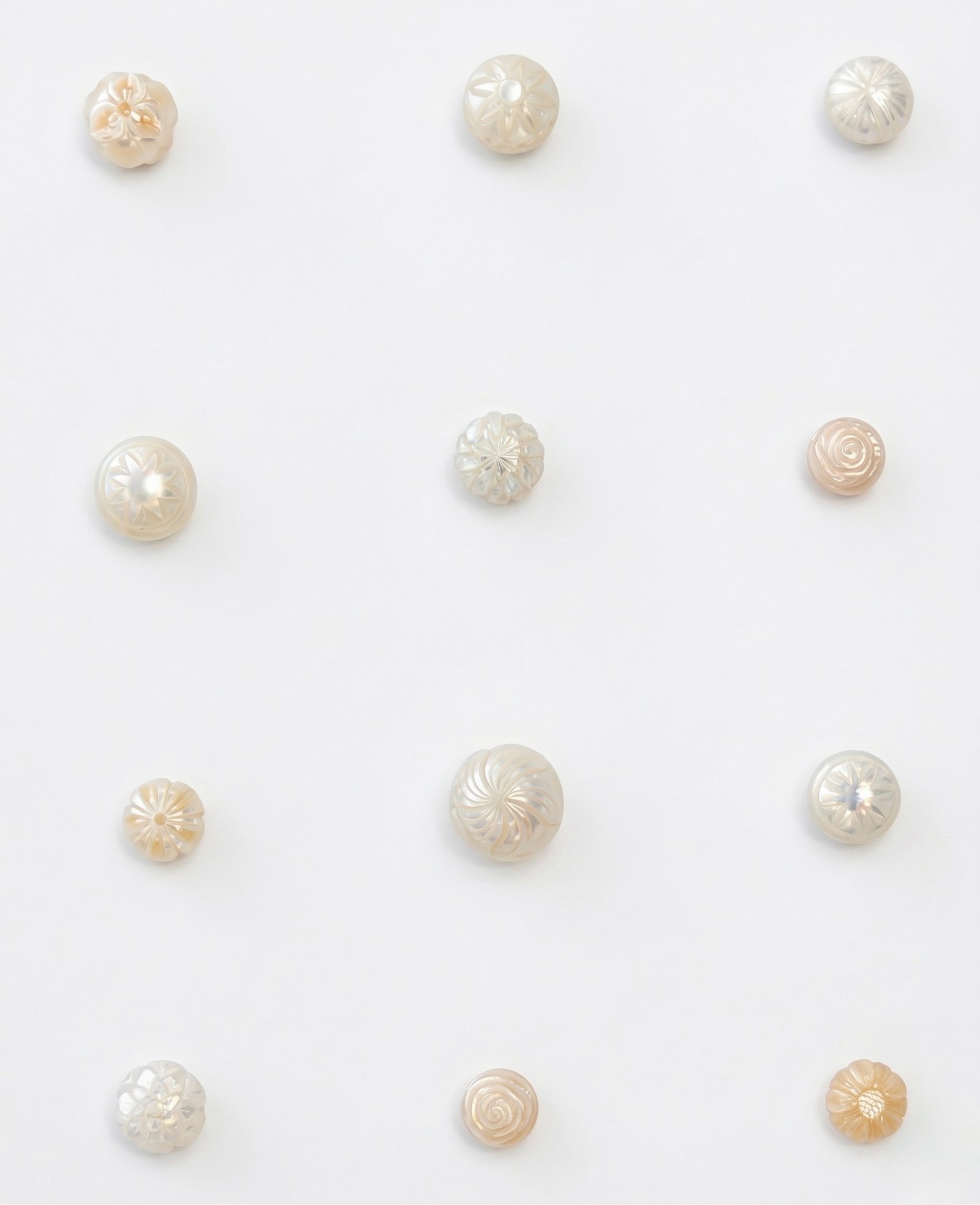Perles Taillées, Perles de mer · Culture de haute précision · 10-15mm · Blanc Argente · Blanc Creme · Dorée · Bleu Paon (Couleurs Disponibles), Maison Clara Rosae