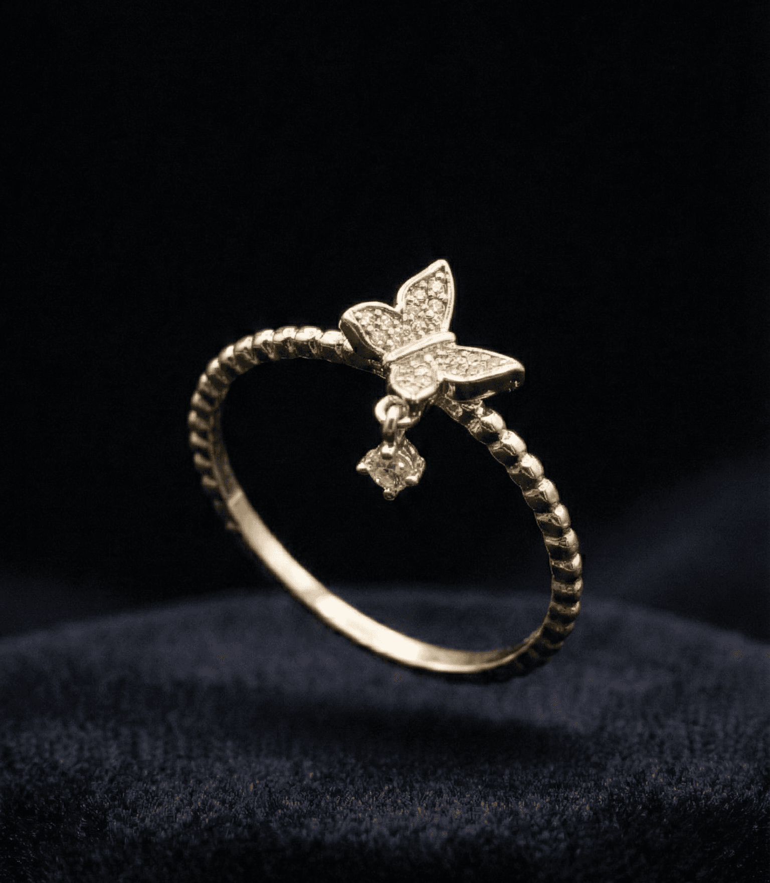 Bague Papillon, Or 9K · Cristal de synthèse, Maison Clara Rosae