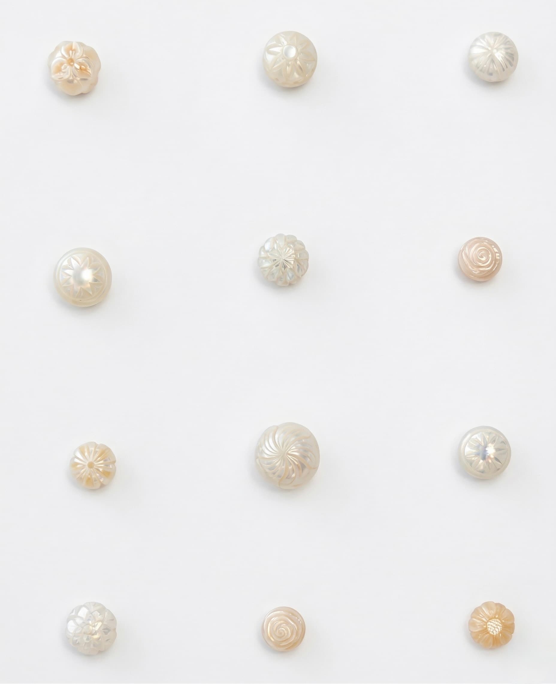 Perles Taillées, Perles de mer · Culture de haute précision · 10-15mm · Blanc Argente · Blanc Creme · Dorée · Bleu Paon (Couleurs Disponibles), Maison Clara Rosae