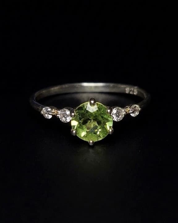 Bague Céleste, Argent · Péridot · Customisable pierre au choix, Maison Clara Rosae