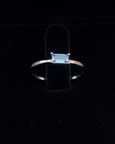 Bague Bleu Ciel, Argent · Cristal de synthèse, Maison Clara Rosae