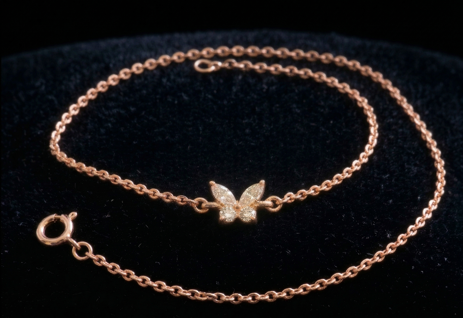 Bracelet Papillon, Or 9K · Cristal de synthèse, Maison Clara Rosae